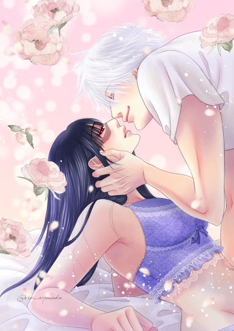 左が元イラスト。右はemamoriで保護加工したもの。このぐにゃぐにゃが絵にかかってるの本当に嫌……。 