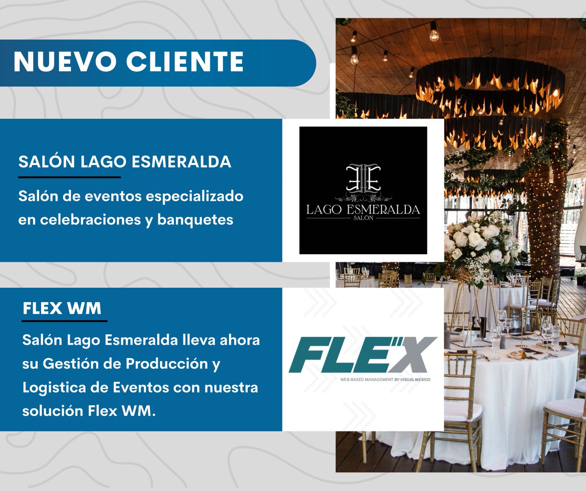 VISUALMEXICO's tweet photo. 🔵 ¡Bienvenido a la familia Visual!
🔘 Salón Lago Esmeralda se suma a la lista de empresas que buscan maximizar su negocio.
➡ Conoce nuestra solución para la Gestión de Producción de Eventos

#VisualMexico #SalonLagoEsmeralda #FlexWM #ERP #erpsoftware #erpcloud #VisualMexicoERP https://t.co/GppNdmemBk