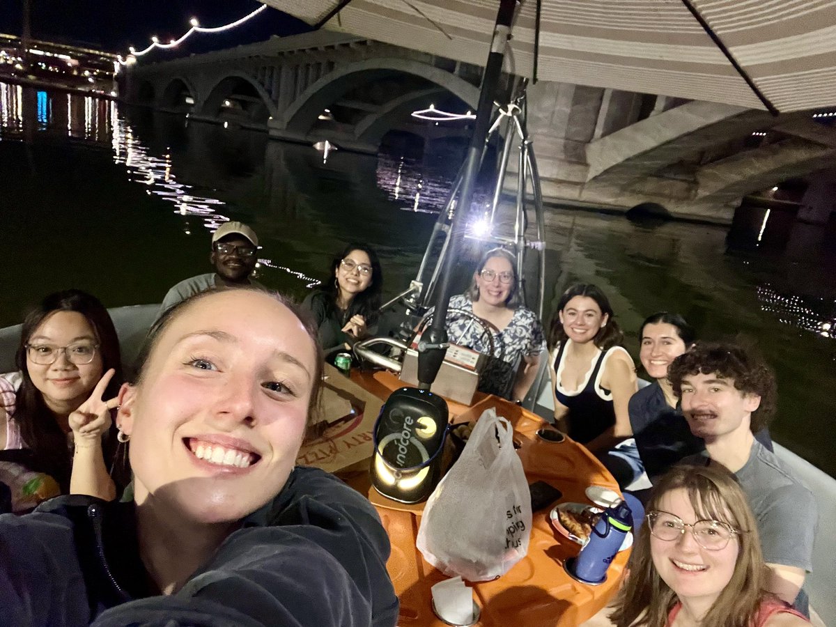 First lab outing at ASU!  We had a great time on the 🍩 boat!