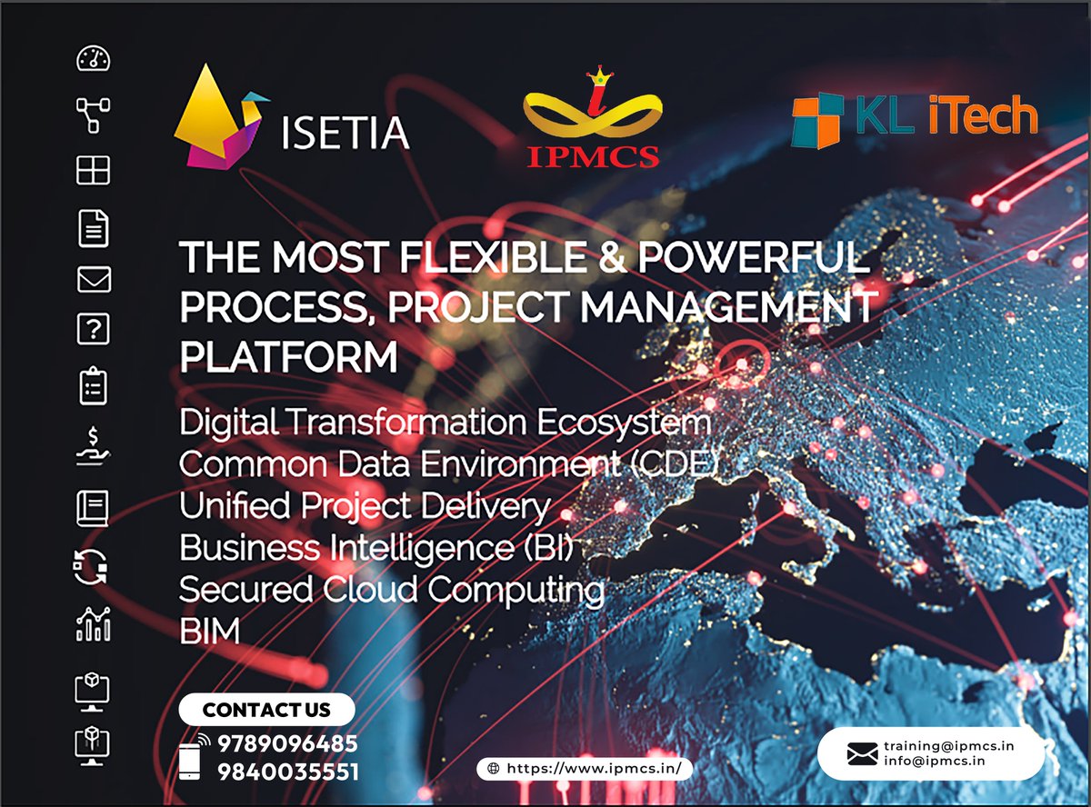 ipmcsacademy_20's tweet image. Simplify your project management with ISETIA! 🚀 Streamline workflows, boost efficiency, and get results faster. #ipmcs #isetia #klitech #projectmanagement #digitaltransformation #bim #cloudcomputing #businessintelligence #workflowoptimization #projectsuccess