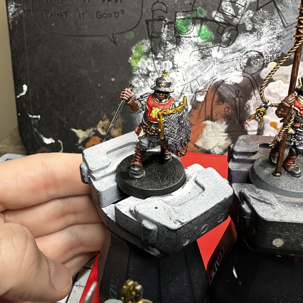 Dad Elemental (@captainraffi) on Twitter photo My first squad of Skaven sworn Steelhelms is done!
Shout out to <a href="/Darcy_Bono/">Darcy Bono Creations</a> for the banner tutorial My first squad of Skaven sworn Steelhelms is done!
Shout out to <a href="/Darcy_Bono/">Darcy Bono Creations</a> for the banner tutorial