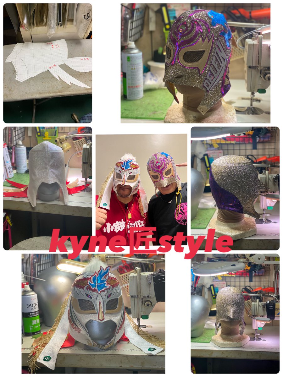 kuni680849031's tweet photo. 今回小諸ボンバイエに用に製作させて頂いた二枚の作品です❗️
デルフィンさんのマスクは新ラメのノックアウトラメを使用❗️
火付魔珍さんのマスクは打ち合わせをしながら全て一から製作させて頂きました❗️
どちらも気に入って頂けた様で何よりです❗️
お楽しみは❗️
ここにあります❗️
kyne匠style https://t.co/WFE2NnLC5i
