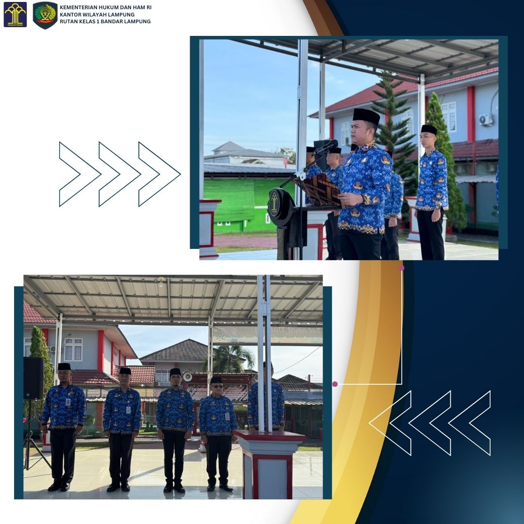 Rutanbdl's tweet photo. BANDAR LAMPUNG – Dalam rangka memperingati Hari Kesadaran Nasional, Rumah Tahanan Negara (Rutan) Kelas I Bandar Lampung menggelar upacara bendera yang bertempat di lapangan Olahraga Rutan Bandar Lampung, Kamis (17/10). https://t.co/MbdseOumyi