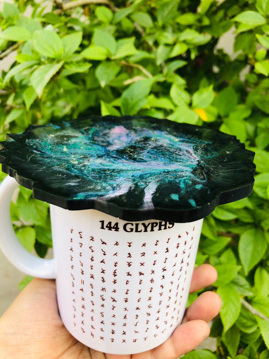 Hazel0045's tweet photo. #Galaxytheme with #X_Glyph words.
I created #Resin coaster in #Galaxy theme using, mica powders & resin chemical and spread swirls using hot air gun.
This is my favourite and unique piece that I made.
#ArtonBitcoin
@CosmosX_btc @JAARwei99 https://t.co/wPurIYKUDX