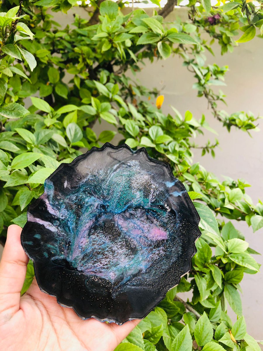Hazel0045's tweet photo. #Galaxytheme with #X_Glyph words.
I created #Resin coaster in #Galaxy theme using, mica powders & resin chemical and spread swirls using hot air gun.
This is my favourite and unique piece that I made.
#ArtonBitcoin
@CosmosX_btc @JAARwei99 https://t.co/wPurIYKUDX