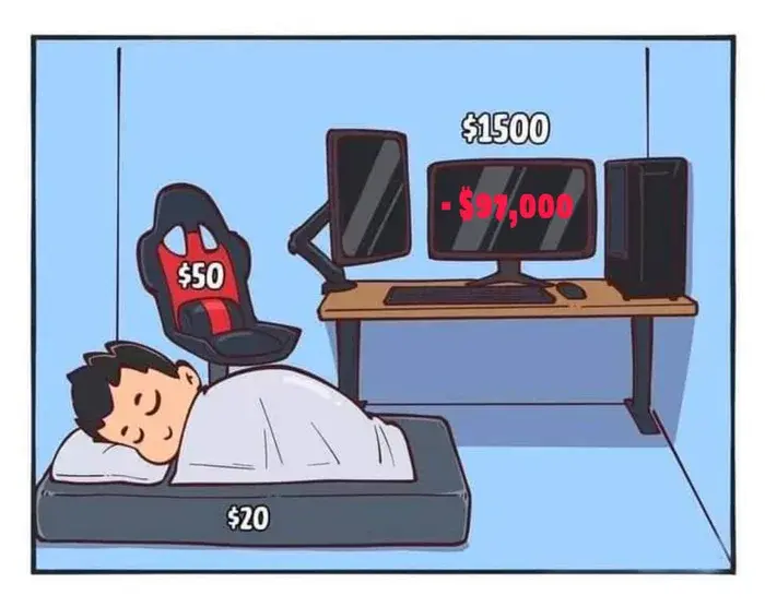 naiivememe's tweet photo. The average crypto trader https://t.co/nlvv3JQDU9