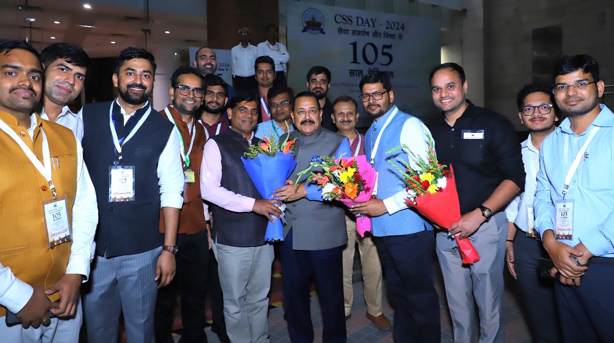 DrJitendraSingh's tweet image. thousands of stranded promotions by ordering mass promotions in order to keep the employees motivated by avoiding stagnation in services”:
Central Secretariat Services 105th #CSSDay2024 New Delhi.
3/3