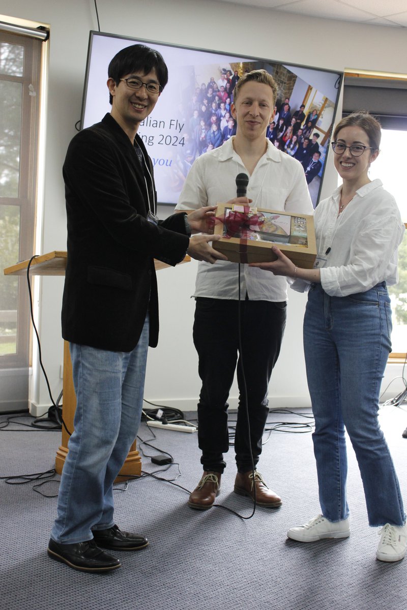 Thank you so much <a href="/Fumiaki1984/">FumiAki Obata</a> for giving a Keynote at AusFly2024 and sharing your group's awe-inspiring research with us! We're so glad you could join us, and hope the meeting fosters further collaborations with you <a href="/BDR_RIKEN/">RIKEN BDR</a>