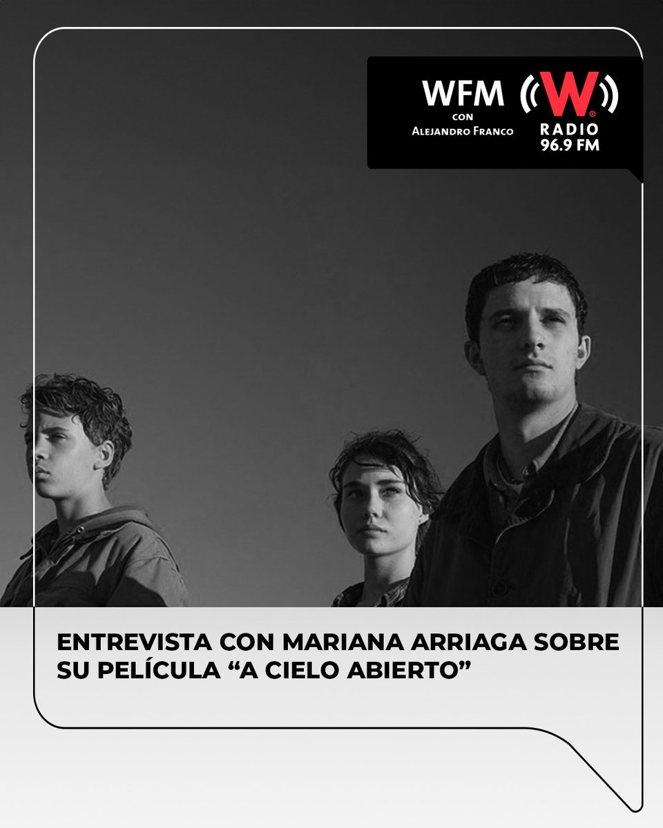Es bloque 3 en #WFMWRadio con <a href="/AlejandroFranco/">Alejandro Franco</a> y nos visita <a href="/marianaa_a/">Mariana Arriaga</a> para hablar de su película A Cielo Abierto.

Ya al aire:

play.wradio.com.mx