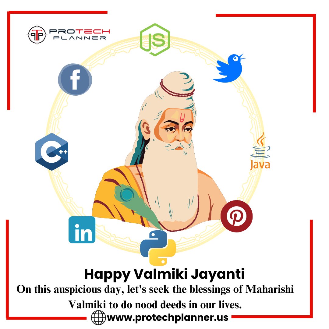 Pro_techDigital's tweet image. Maharishi Valmiki Jayanti
Today, we celebrate the birth of the sage Valmiki, who authored the epic Ramayana. Just as Valmiki illuminated the path with his words, we illuminate the digital realm with our marketing expertise.
Happy Valmiki Jayanti!

#ValmikiJayanti #valmikijayanti