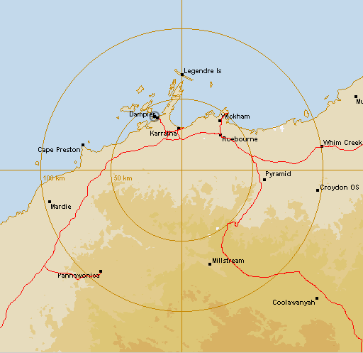 weatherchaser's tweet photo. The BoM has just commisioned a new weather radar at Karatha in WA that will take over duties from the nearby Dampier radar. Not much activity in those parts as yet, and no history, but undoubtedly will be plenty in the coming months https://t.co/wCtYM5E7dc https://t.co/gtBombkflU