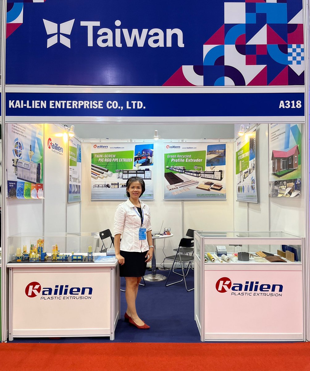 KailienTW's tweet photo. Day 2 at VietnamPlas🇻🇳

We sincerely invite you to visit our booth. 
Join us at Booth A318 now.

#Kailien #VietnamPlas #Vietnam #SECC #Exhibition #Extrusion #PelletizingExtruder #PipeExtruder #ProfileExtruder #愷聯 https://t.co/PXhU5FkmrG