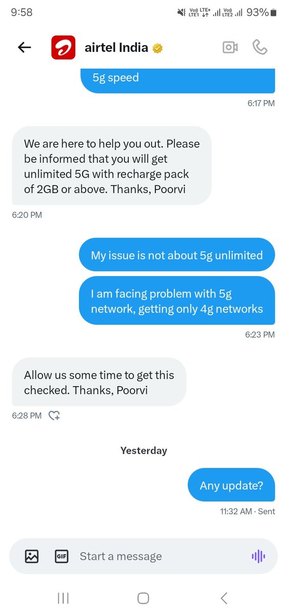 iamnareshpar's tweet photo. @Airtel_Presence @airtelindia @TRAI @DoT_India Any update? https://t.co/B0h8Zh3rhM