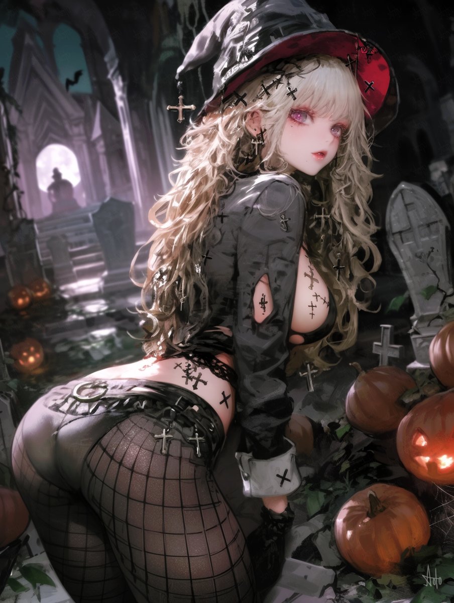 iolite_aoto's tweet image. 🌈v6・【 - Halloween 2024 ② - 】 🎃✝️ 
#AIart #nijijourney #nijijourneyv6