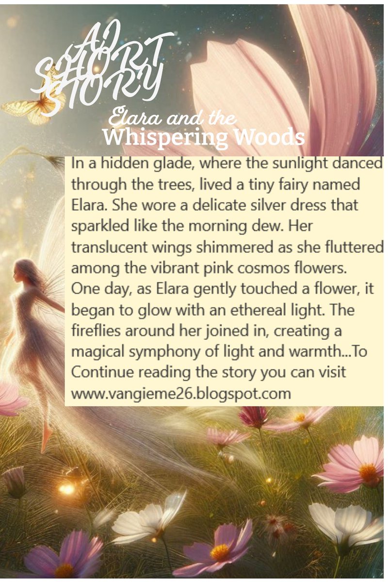 Vangie_Meneses's tweet image. AI SHORT STORY #shortstory  #fiction #AiBLOG