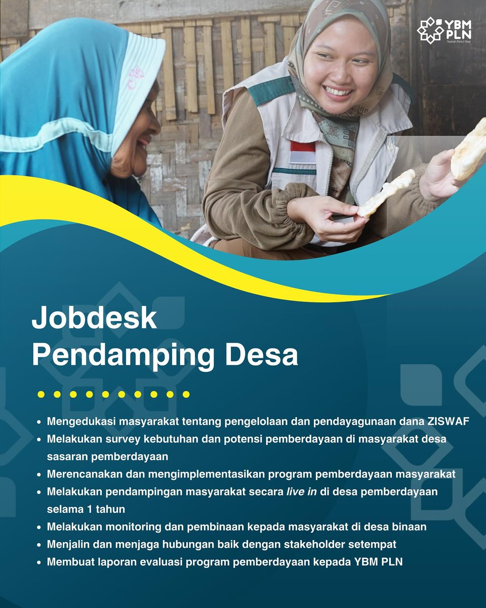 ybmpln's tweet photo. Apa aja si jobdesk seorang Pendamping Desa YBM PLN?

#jobdesk #pendampingdesaybmpln #desacahaya #batch5 https://t.co/dEhONVHa9i