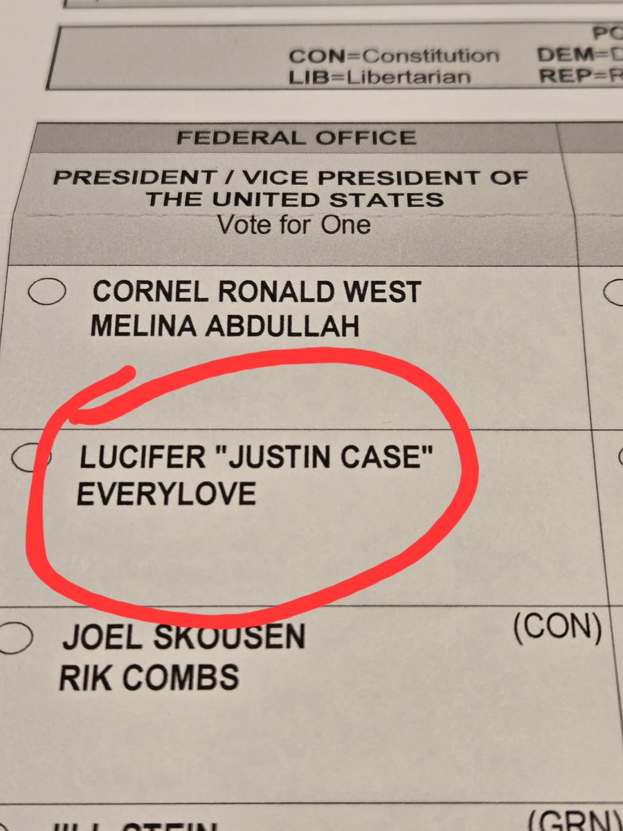 TheDow9's tweet photo. Umm. I guess there ARE worse choices you could vote for in this presidential election... #onlyinUtah #Election2024 https://t.co/zr7Sv0UI5L