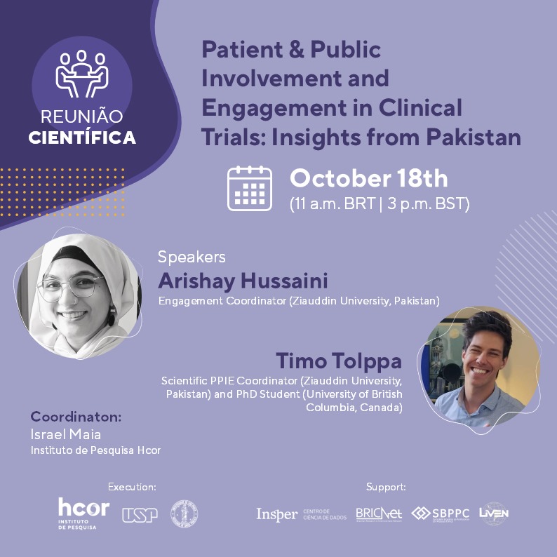 Today - Register here: bit.ly/4eIejUd

<a href="/drarishay/">drarishayhussaini</a> and I will share our journey in public engagement in Pakistan with researchers in Brazil. Excited for this South-to-South collaboration and mutual learning with <a href="/bricnetbr/">BRICNet Brasil</a> <a href="/SBPPC2016/">SBPPC</a> <a href="/Insper/">Insper</a> and others