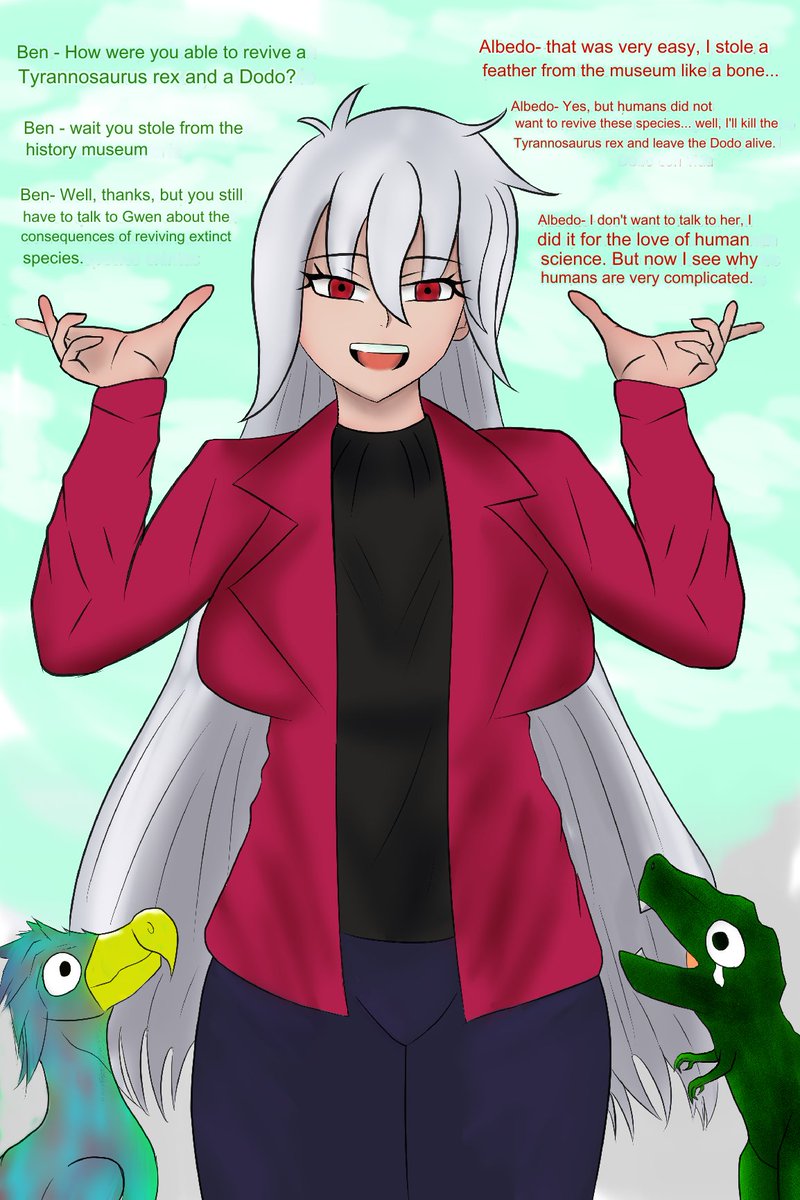 Yukai7rey1234's tweet photo. #Albedo #chaquetrix #Ben_10 #mujer #Dodo #Tiranosaurio_rex https://t.co/4XDfVHFh2m