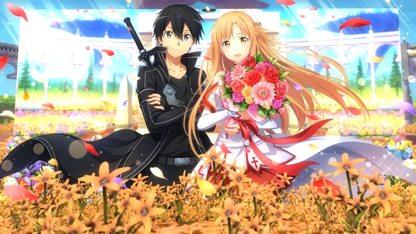 ソードアートオンライン　SAO フィルム　アスナ　キリト　一枚 SAO フィルム キリト アスナと会話中のキリト 苦笑い ソード
