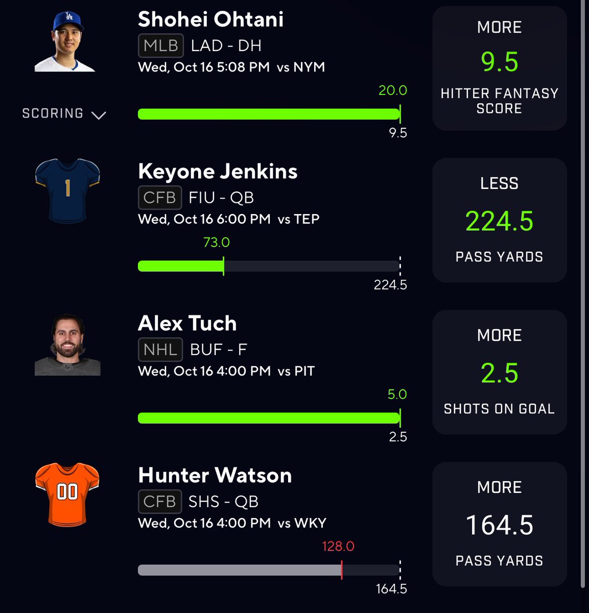 Timbotvpicks's tweet photo. @PrizePicks 

It’s no way we lose this slip and hunter Watson didn’t even play the 2nd half of the game!!!!!! @PrizePicks 

This was green!! 

Like if you tailed👀✅
#PrizePick #mlb #CFB #NHL #GamblingX #GamblingTwiiter https://t.co/ID9Nk0Yo3c