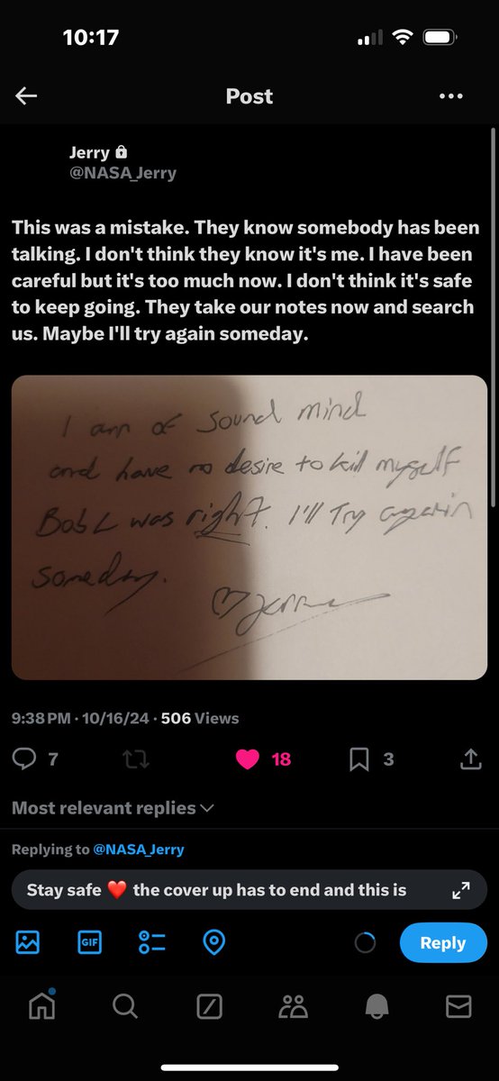 Johnlazzarr's tweet photo. In case anyone missed @NASA_Jerry last deleted post  
#EndTheCoverUp
#Metamaterials
#ufotwitter 
#AdvancedPhysics
#ZeroPointEnergy
#ufox 
#Whistleblower
#Electromagnetism 
#TruthMatters 
#antigravity 
#ScienceDisclosure
#HistoryInTheMaking
#QuantumTech https://t.co/k3FTMrWqLQ