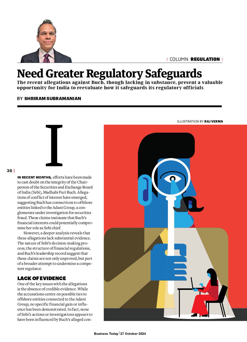 InGovern's tweet photo. Our Founder and MD, @reachShriram, explores crucial steps to bolster regulatory safeguards in his latest article for @business_today. 
#CorporateGovernance #FinancialTransparency #Leadership #InGovern #InvestorConfidence https://t.co/mnQFB18A65