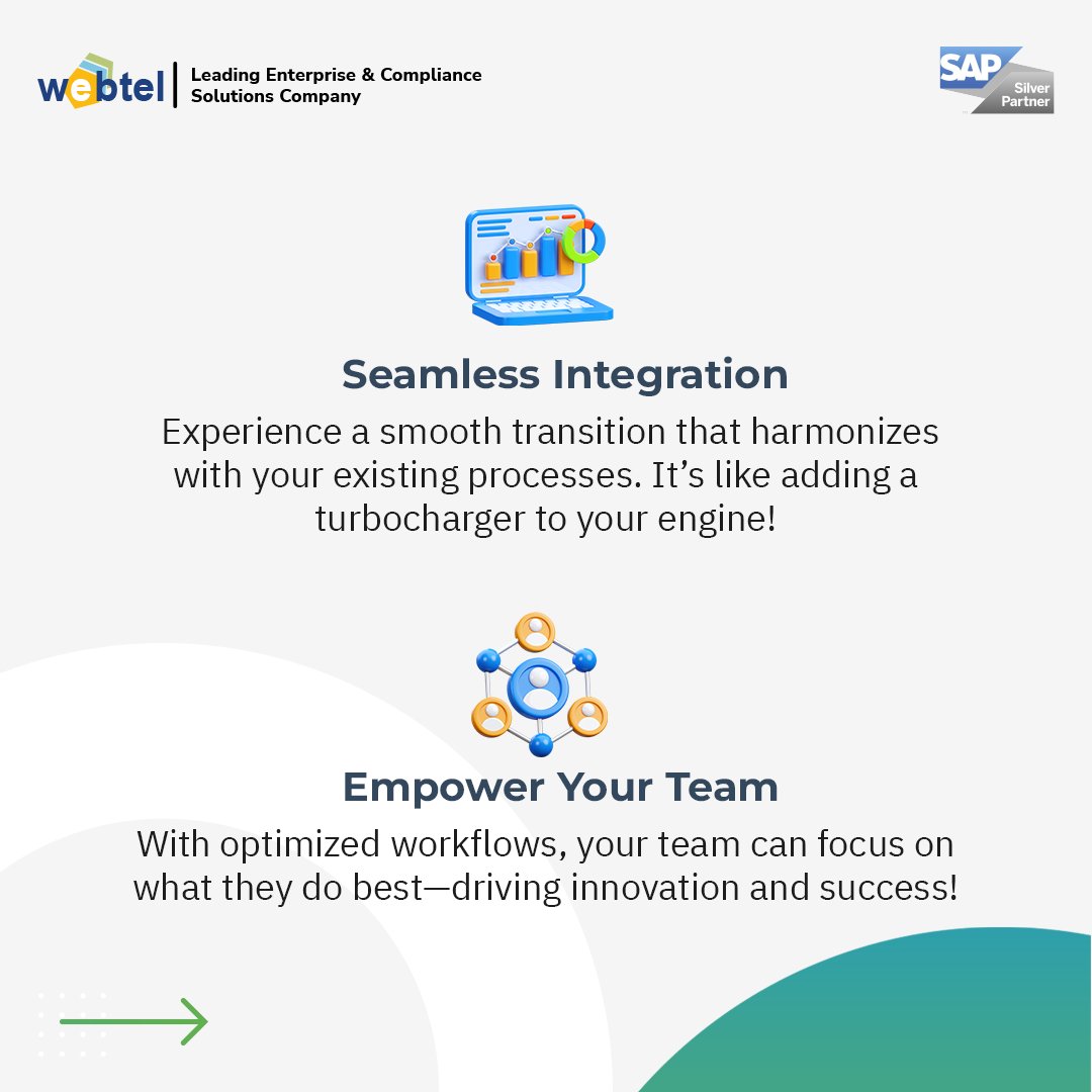 webtel_mid_east's tweet image. Ready to transform your business? 🚀 Webtel&apos;s SAP implementation services offer tailored solutions, seamless integration, and empowered teams. Let&apos;s unlock your potential together! 

Click here for more: bit.ly/49d7c3g
.
.
#SAP  #Webtel #Technology #Innovation