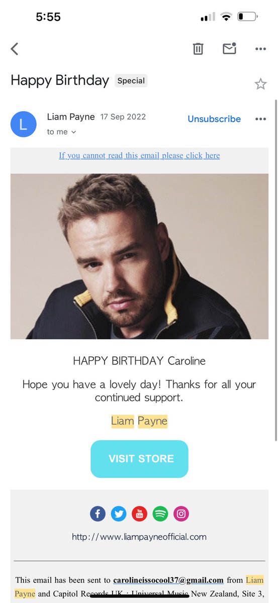 muke_kid_342's tweet photo. I will forever cherish this email rest in paradise @LiamPayne https://t.co/0fvgXuEznm