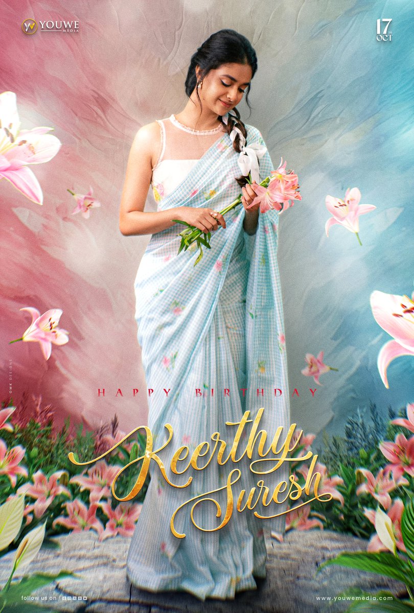 MediaYouwe's tweet photo. Sending warm birthday wishes to the beautiful and versatile @KeerthyOfficial 💖

May this special day bring you immense happiness and mark the beginning of an incredible year ahead. 💫

#HappyBirthdayKeerthySuresh #HBDKeerthySuresh #YouWeMedia https://t.co/L2htKeN1EN