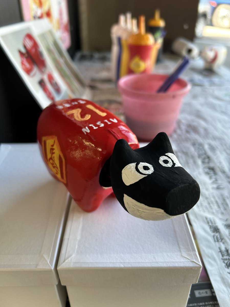 chemimu's tweet photo. グランパスくん赤べこ
#grampus https://t.co/AOlh3ioApY