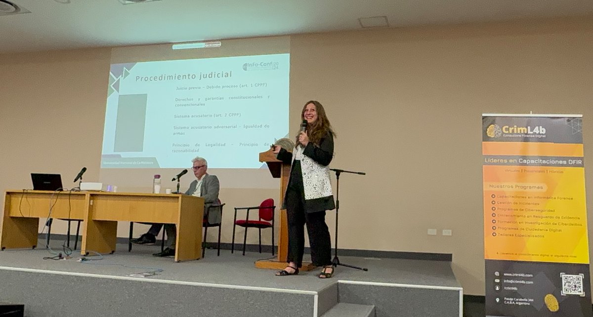 GioiaCintia's tweet photo. InFo-Conf 2024 - VIII Conferencia Nacional de Informática Forense

Disertación de la Dra. Brenda Eldrid "Algoritmos y Defensa en Juicio. Herramientas para una defensa eficaz": https://t.co/78r10jDIDx

@unlamoficial @DiitUnlam #RedUNIF @infolabmdq @CrimL4b https://t.co/vQflP8KTDb
