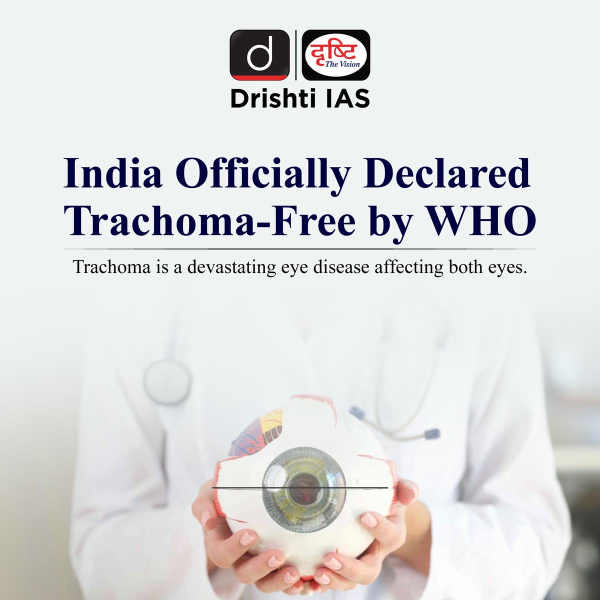 BORN4WIN's tweet photo. India officially declared Trachoma free by WHO.

(Data courtesy: DrishtiIAS) https://t.co/5hRIupNxVf