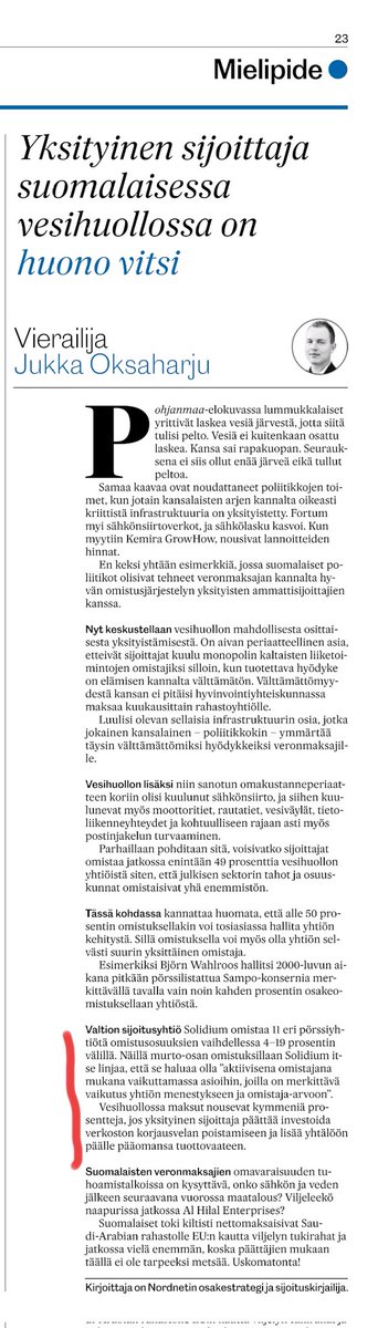 Hyvä kirjoitus taas 17.10.2024 ESS:ssä luonnollisten monopolien osittaisesta myynnistä.