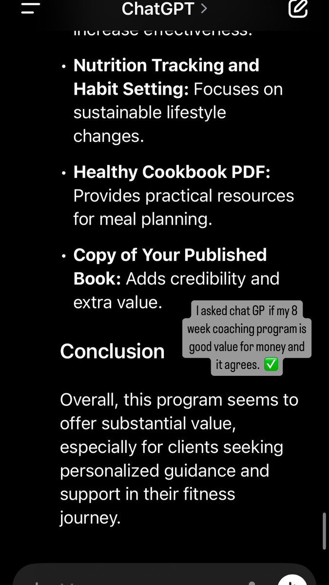 Unbiased value analysis on my coaching program says yes ✅