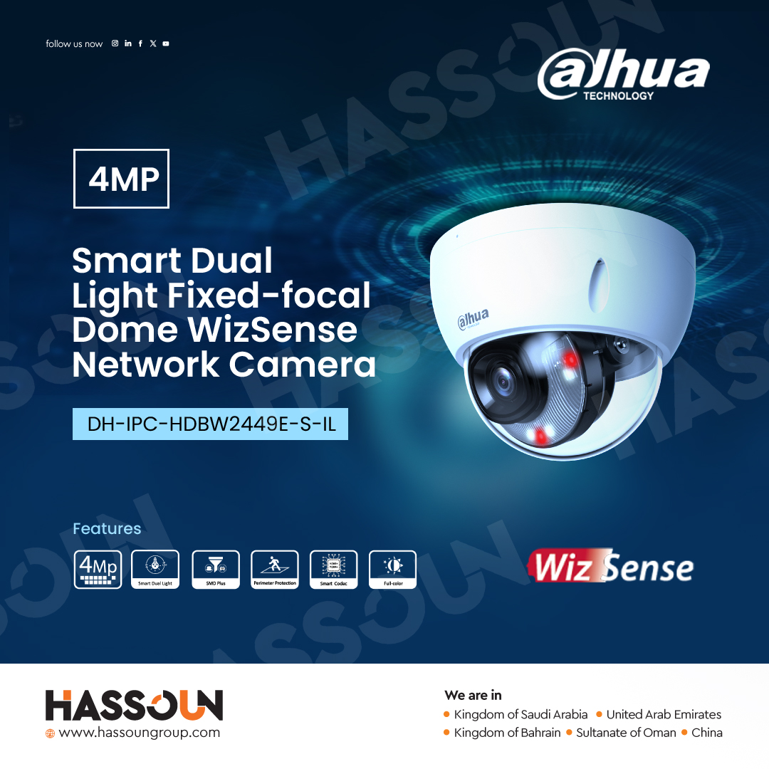 HassounSocial's tweet photo. Dahua 4MP Smart Dual Light Fixed-focal Dome WizSense Network Camera (DH-IPC-HDBW2449E-S-IL) #hassoungroup #camera #surveillance #technology #safety #security #cctv #dubai #dahua #ruijie #ipcom #grandstream #panasonic #poe #switches #intercom #ptzcamera https://t.co/OgKCGyFg4A