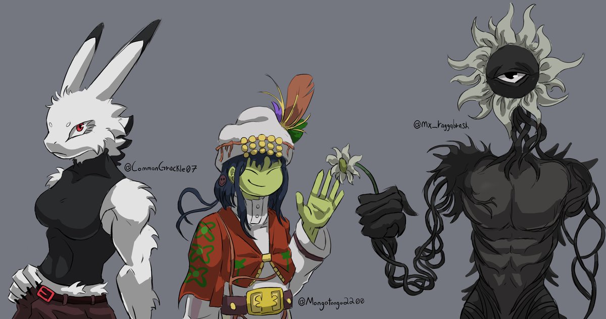 JapeMaestro's tweet photo. Batch 1!
Characters belong to
@CommonGrackle07 
@Mongotongo2200 
@mx_raggabrash 
Hope you like it! https://t.co/5FW1brXy2r