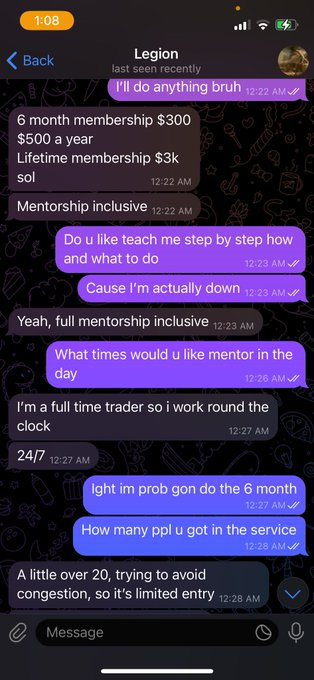 we will never ask for money to join; beware of scams.