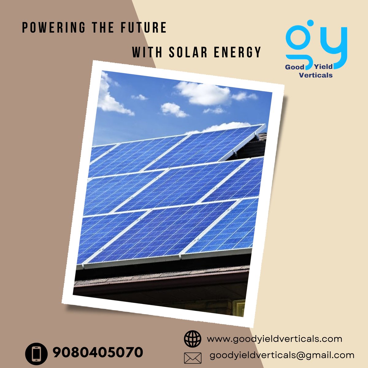 Goodyieldvert's tweet image. Good Yield Verticals - Solar 

Powering The Future With Solar Energy 

#PoweringTheFuture #SolarEnergy #FutureWithSolar #GreenEnergy #SustainableFuture #CleanEnergy #RenewablePower  #SustainableEnergy #GoSolar #Solarchennai #SolarTamilnadu

9080405070
goodyieldverticals.com