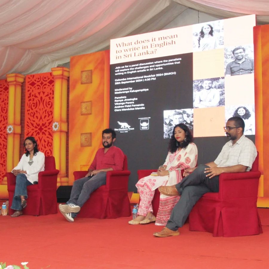 gratiaentrust's tweet photo. Best wishes to our authors: Ramya Jirasinghe, @afidelf , Vihanga Perera, @Mandulee2 , and to Maduranga Kalugampitiya, the panel moderator.

Stay tuned for more updates on upcoming workshops, events, and news.
•
•
#GratiaenTrust #SriLankanAuthor #JohnKeellsFoundation https://t.co/gvxELPniix