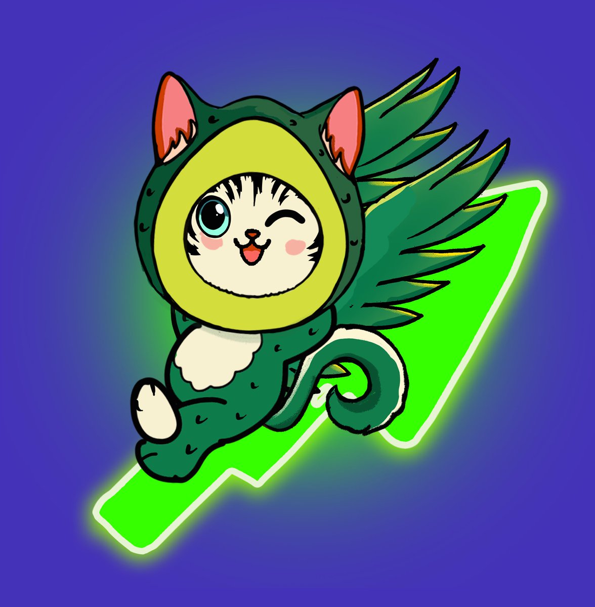 Flying Avocado Cat tweet media