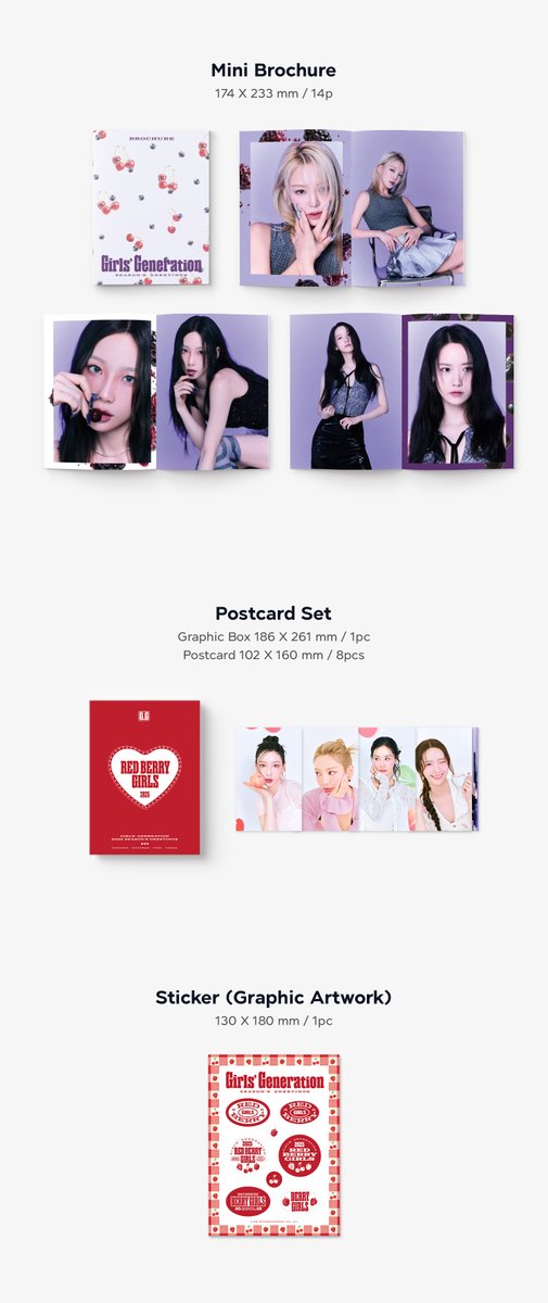 GirlsGeneration's tweet photo. 2025 SM ARTIST SEASON’S GREETINGS #GirlsGeneration

[구성 안내]

1. PACKAGE
2. DESK CALENDAR
3. SOFT COVER DIARY
4. FOLDED POSTER SET
5. A4 POSTER SET
6. MINI BROCHURE
7. POSTCARD SET
8. STICKER (GRAPHIC ARTWORK)
9. PHOTO CARD SET
10. SELFIE PHOTO CARD SET
11. BERRY GIRLS STICKER SET
12. POLAROID PHOTO CARD (RANDOM)

다양한 온라인 판매처를 통해 예약판매 진행 중입니다.