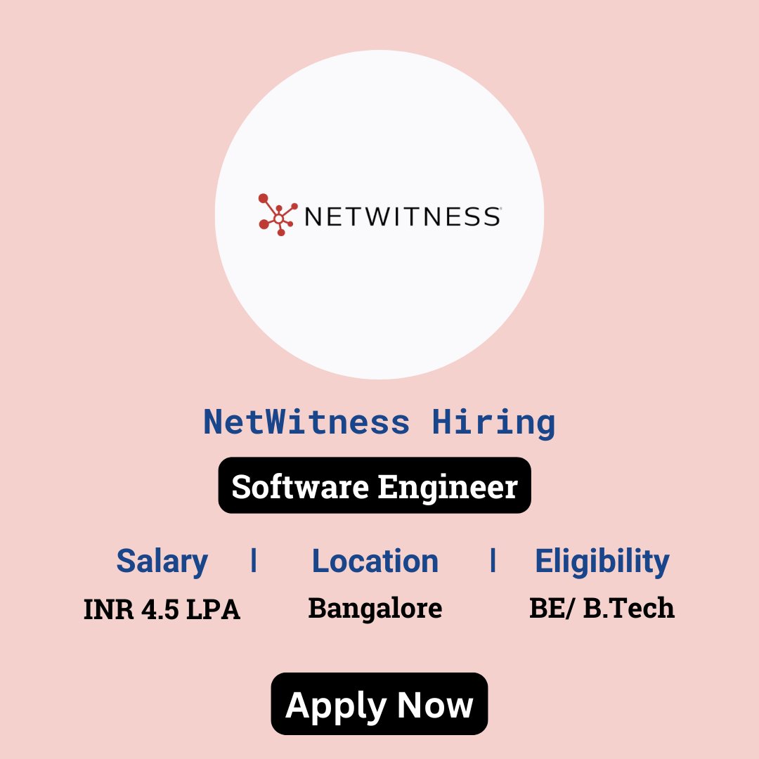 karthikpattadi's tweet image. 🔍 NetWitness Careers 2024 🔍

💼 Job Role: Software Engineer

🔗 Apply Here: zurl.co/ChmN 

💬 Join Our WhatsApp Group: zurl.co/HzO9

#NetWitness #Careers #SoftwareEngineer #JobOpportunities
