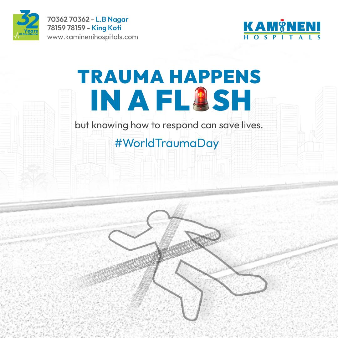 In an emergency, quick action can save a life. This #WorldTraumaDay, let’s commit to learning first aid, promoting safety, and supporting trauma care. 

#SaveLives #TraumaAwareness #EmergencyPreparedness #BeTraumaReady #FirstAidMatters
#ActFastSaveLives #TraumaCare