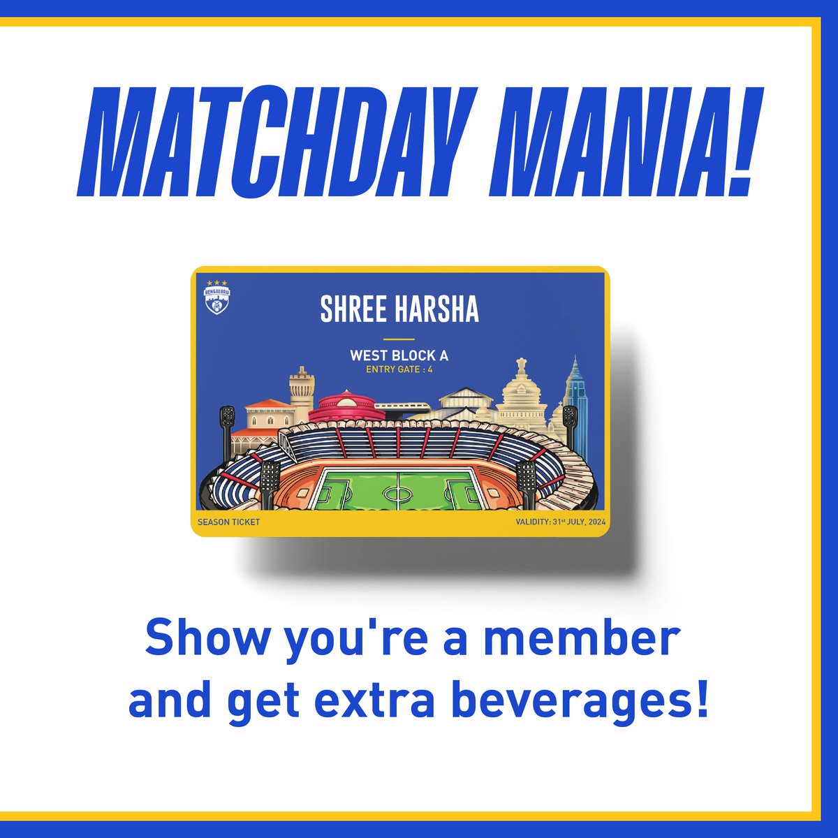 bengalurufc's tweet photo. Members get TOIT! 🔥 

Head over to your nearest @toitbeerco outlet and avail free merch, beverages and more if you're an Official Bengaluru FC Member. #MembersOnly 🔐 #WeAreBFC #FullToit #ToitxBFC https://t.co/PmBCy7Ntk2