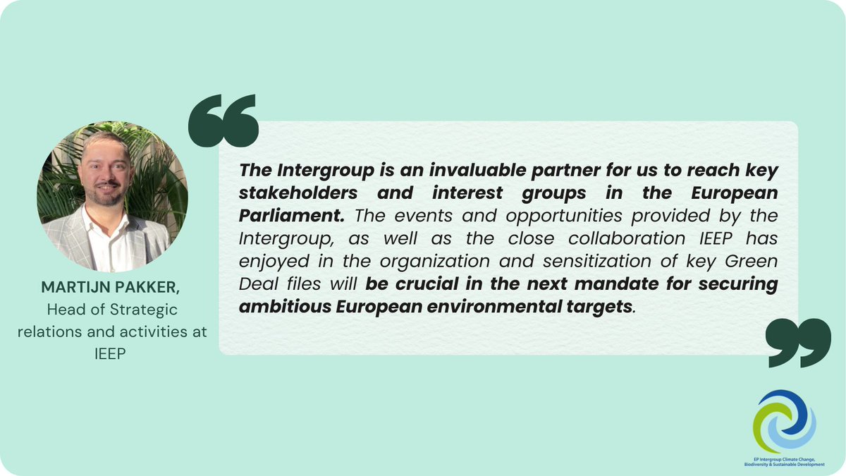 MEP Group CCBSD (@epintergroup_sd) on Twitter photo Thank you Martijn Pakker, Head of Strategic Relations and Activities at <a href="/IEEP_eu/">IEEP - Institute for European Environmental Policy</a>, for recognizing the <a href="/EPIntergroup_SD/">MEP Group CCBSD</a> as a crucial partner to connect with key players in the 🇪🇺Parliament. Our platform will continue driving ambitious European environmental goals 🌍 #CCBSDRenewal Thank you Martijn Pakker, Head of Strategic Relations and Activities at <a href="/IEEP_eu/">IEEP - Institute for European Environmental Policy</a>, for recognizing the <a href="/EPIntergroup_SD/">MEP Group CCBSD</a> as a crucial partner to connect with key players in the 🇪🇺Parliament. Our platform will continue driving ambitious European environmental goals 🌍 #CCBSDRenewal
