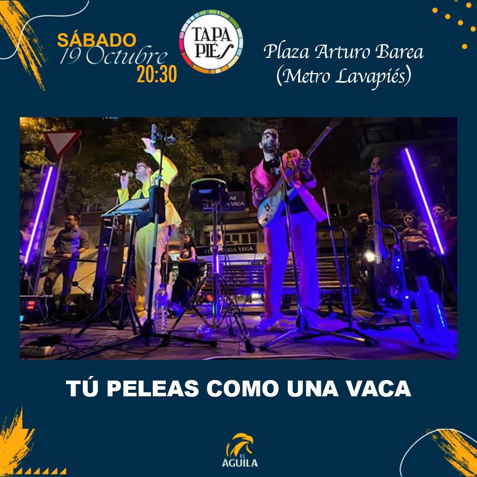 tupeleas's tweet photo. Madrid! Este sábado a las 20:30 estaremos tocando por las calles de Lavapies… es un planazo! #tapapies https://t.co/94rnUxNLjn