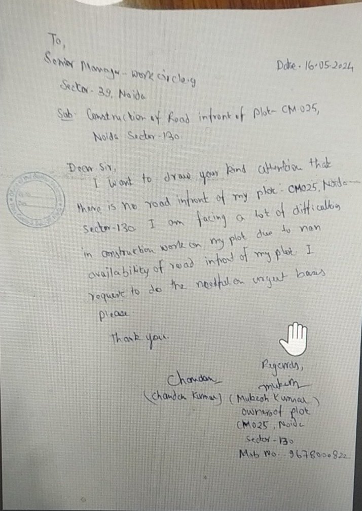 fanarco's tweet photo. Even after multiple requests there is no progress for constructing road and drainage nali in front of CM025,5% abadi,Noida Sector 130. It has been over 6 months in follow up.Please take suitable actions for early resolution.
@CeoNoida @noida_authority @Sector130Noida @myogioffice https://t.co/OSzNPGIFea
