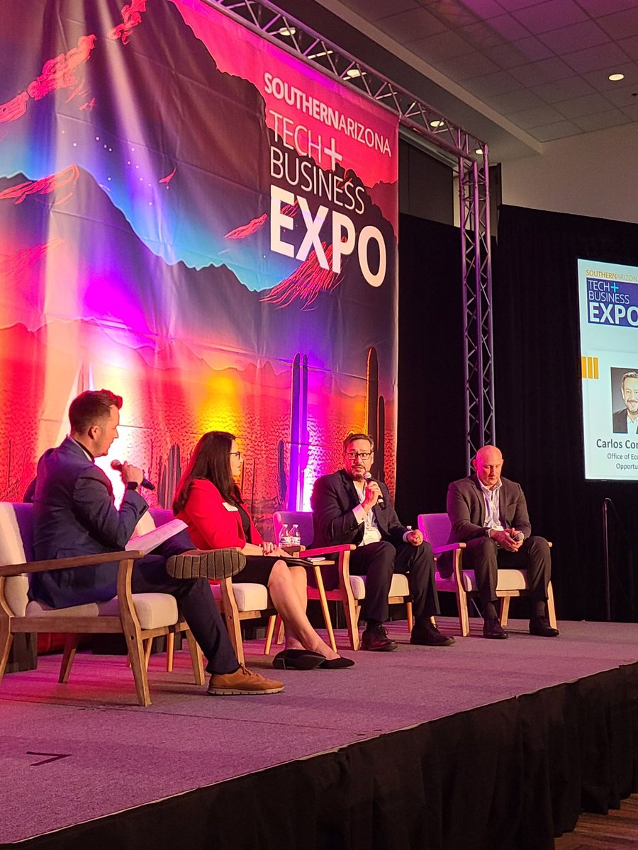 OEOAZGOV's tweet photo. Great conversation with industry and business leaders today in Tucson. Thank you @aztechcouncil for inviting Director Contreras to discuss workforce development, including Governor Hobbs’ #BuildItAZ & #TalentReadyAZ initiatives at the Southern AZ Tech + Business Expo 2024. https://t.co/LG3DRqVoQX