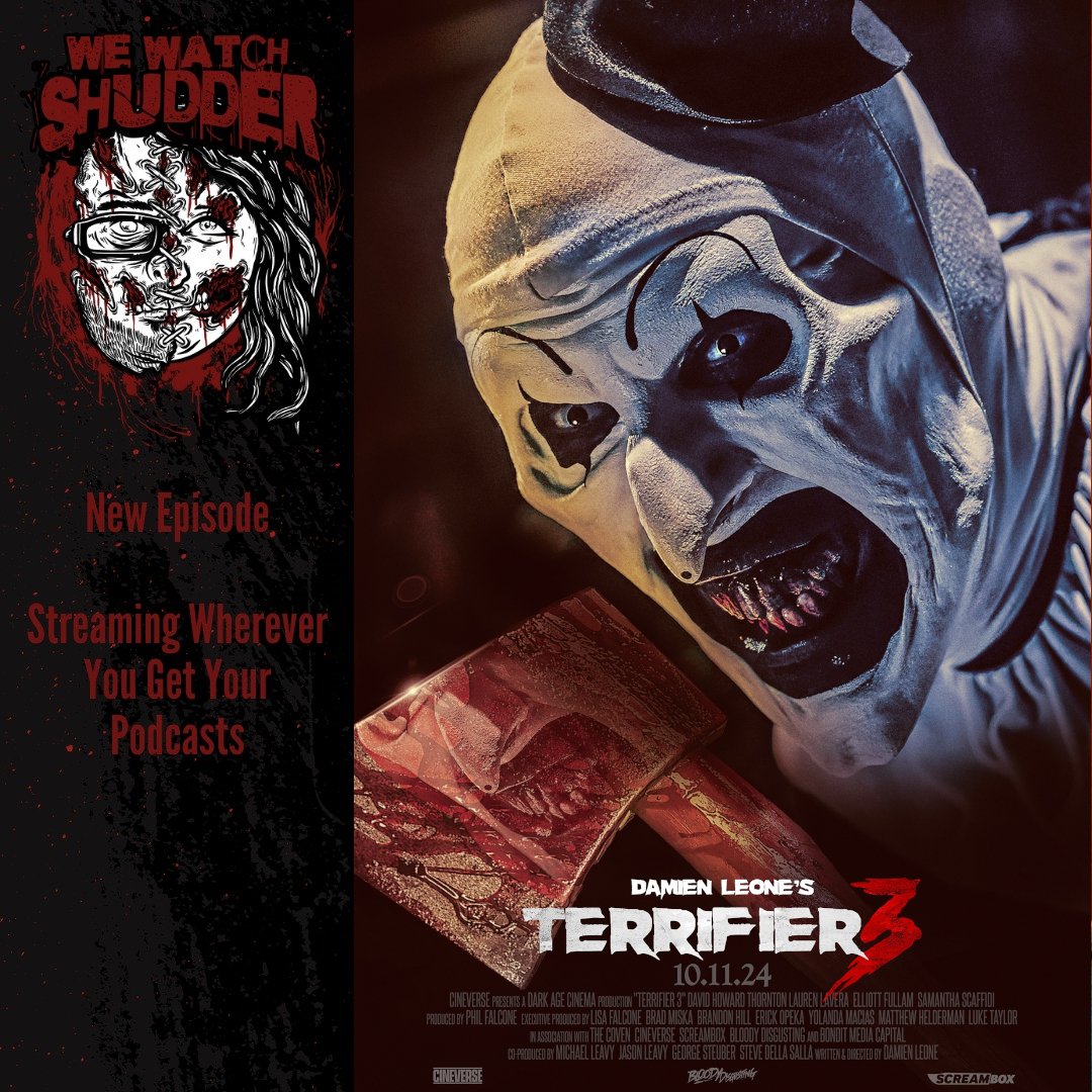 We couldn't let a new Art the Clown go by unnoticed! Did either Michelle or JD puke or pass out from <a href="/terrifierfilm/">Terrifier 3 ☝️🤡✌️</a> 3? Let's all find out together! #Horror #HorrorPodcast #HorrorFan #horrorfans #horrorfilm #horrorfilms #horrormovie #horrormovies #spooktober #halloween #terrifier3